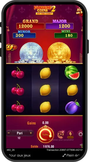 Schermata iniziale di Fortune Coins 2 con interfaccia di gioco